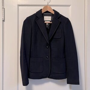 Banana Republic Navy Italian Wool Blazer Jacket Size 0
